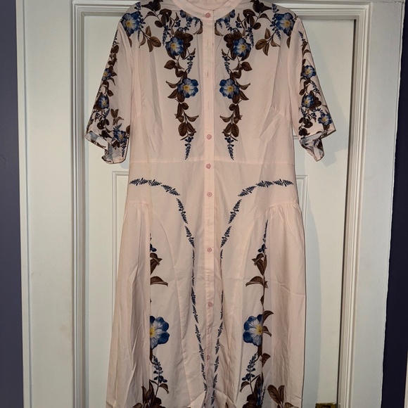NWOT Women's Floral Print Vintage Dress - Picture 4 of 6